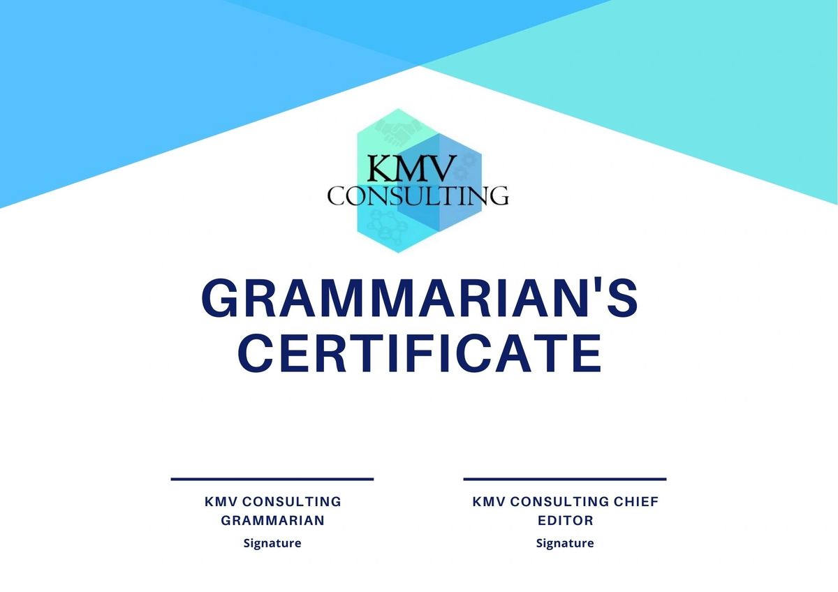 Grammarian s Certificate